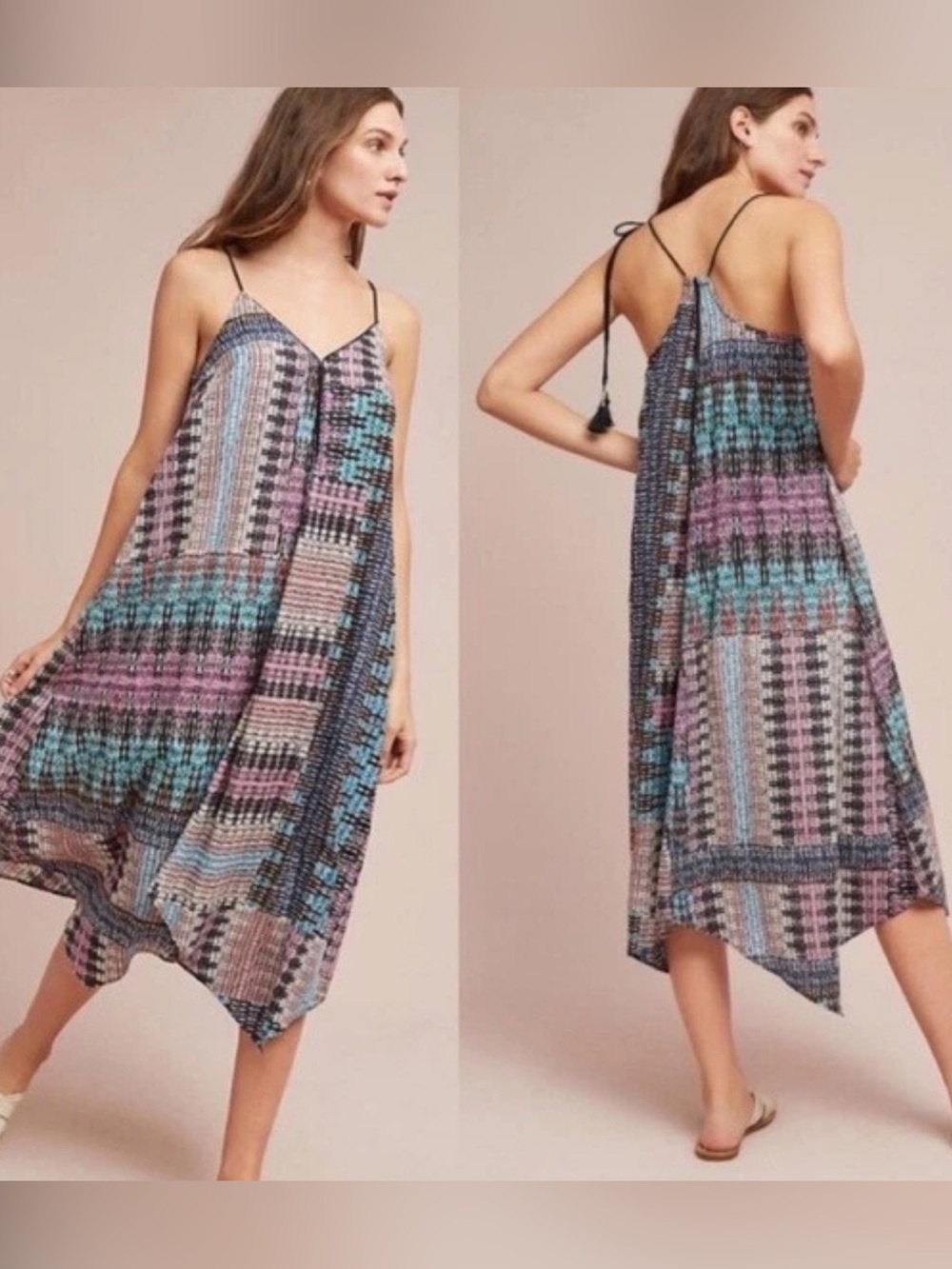 Preowned Lot of 2 Anthropologie Akemi + Kin Riviera Tassel Dresses In Size L